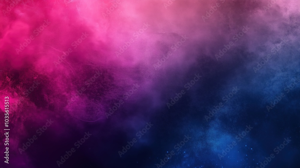 Poster abstract vibrant pink and purple colors with dark blue textured wall background. modern artistic des