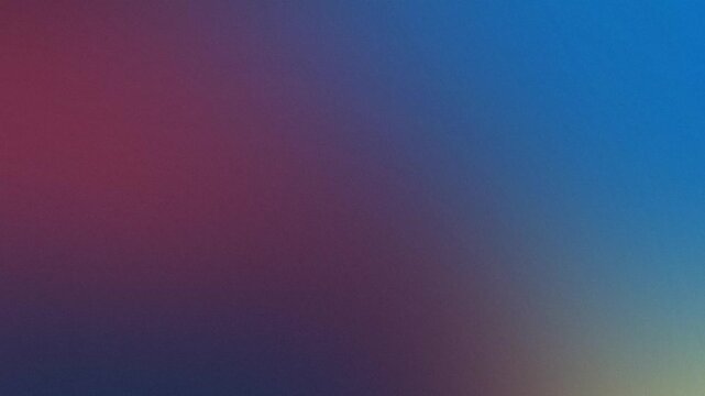 Grainy gradient background blue red yellow abstract glowing color wave black backdrop, noise texture banner poster header design