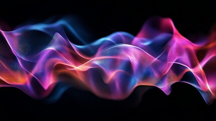 Fototapeta premium Abstract digital waveforms, bright colors and dynamic shapes, a visual representation of sound and energy