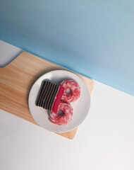 Agar mutiara, pearl agar or pearl pudding and kue lapis or kue lapis pepe. Indonesia traditional...