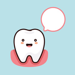 Obraz premium Dental a cartoon tooth cute vecter mascot medicine