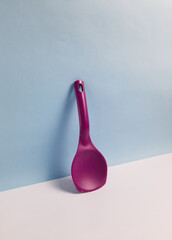 Close up of rice spoon or rice ladle