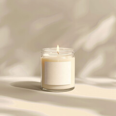 Candle Mockup, high-end and customizable with realistic high-resolution rendering, ideal for branding, packaging design, and stylish presentations, AI Generative