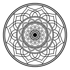 Fototapeta premium abstract black and white mandala pattern