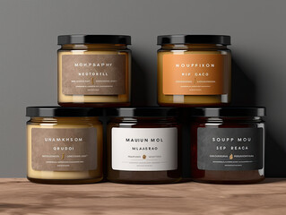 Candle Mockup, high-end and customizable with realistic high-resolution rendering, ideal for branding, packaging design, and stylish presentations, AI Generative