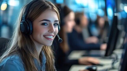 Friendly Customer Support Agent at Work
