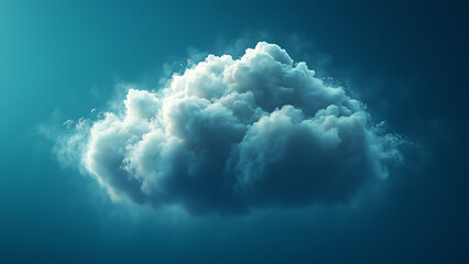 Naklejka premium A graceful white cloud suspended in the sky