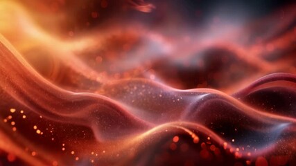 Dynamic swirling patterns create an enchanting light display at dusk with vibrant colors and shimmering effects