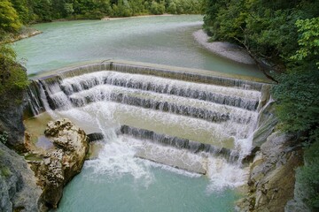 Lechfall - small waterfall in Füssen, Bavaria, Germany