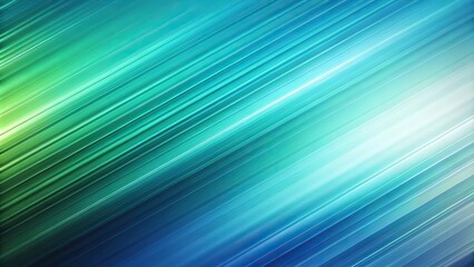 Abstract blue green gradient background with diagonal composition and blurry effect tilted angle