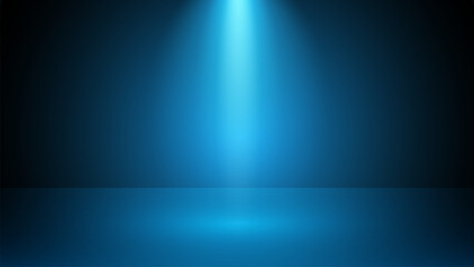 Blue Spotlight Background With Dark Background. Fresh Product Podium light beam. Spotlight color with blue color. vector eps
