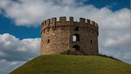 A picturesque archer tower overlooking the sea creates a stunning visual spectacle