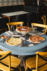 Appetizing Italian pizza, food photography, mockup, restaurant food presentation.