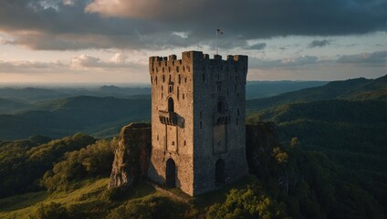 A picturesque archer tower surrounded by nature invites moments of contemplation