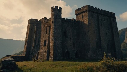 A quaint café thrives near the bustling archer tower