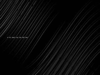 Abstract futuristic dark black background with waving design. Realistic 3d wallpaper with luxurious flowing lines. Elegant background for posters, websites, brochures, cards, banners, apps etc.