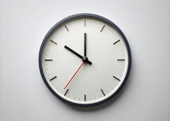 Black Line Clock Icon - Watch Symbol for Alarm and Time Management in Minimalistic Design