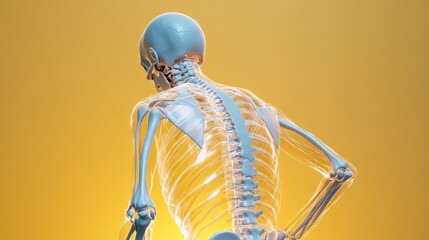 Human Skeleton Feeling Backpain