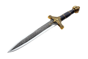 High-Quality Image of a Dagger Isolated on a transparent Background for Various Creative Projects and Design Needs