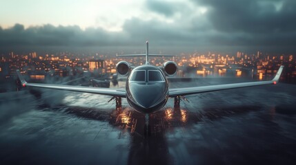 Private Jet with Modern Styling for Holiday Sales Promotion