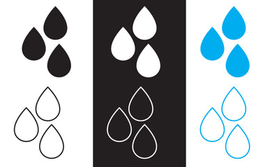 Humidity line icon. Vector illustration isolated on white and black background. EPs 10