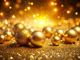 Bright Gold Bokeh Lights Background for Stunning Visuals and Creative Designs