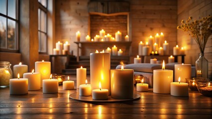 Candlelight Shadows: Intimate Night Calm - Warm Serene Atmosphere for Relaxation and Meditation
