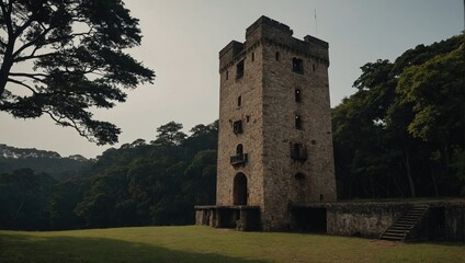 A whimsical archer tower in a fantastical landscape