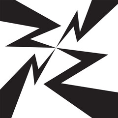 Abstract Lightning tattoo illustration
