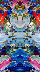 Abstract background art . Ethnic pattern. Mixtures of oil paint. Trendy hand painting canvas. Wall decor and Wall art prints Idea. 3D Texture. Art object