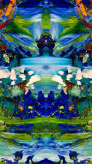 Abstract background art . Ethnic pattern. Mixtures of oil paint. Trendy hand painting canvas. Wall decor and Wall art prints Idea. 3D Texture. Art object