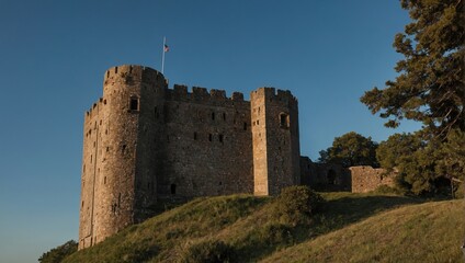 An ancient archer tower overlooking a picturesque landscape tells stories of bravery