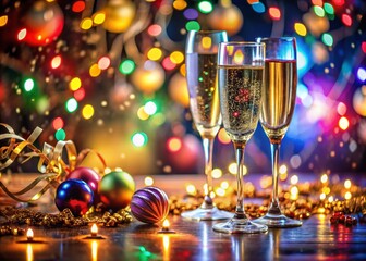 Celebrate New Beginnings with Sparkling New Year's Greetings and Festive Decorations