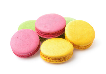 Group of colorful macaroons