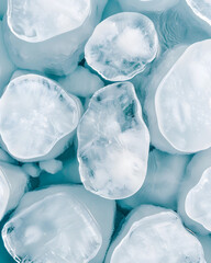 Fototapeta premium Massive ice bubbles floating on the arctic sea.