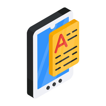 Editable design icon of A grade

