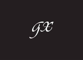 GX letter logo and initial logo design