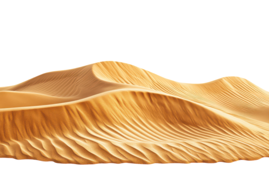 Stunning Isolated Dunes on a transparent Background Perfect for Design and Minimalist Concepts