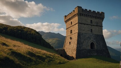 An archer tower overlooking a vast landscape