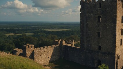 An elegant archer tower adorned with ivy tells stories of a rich historical past