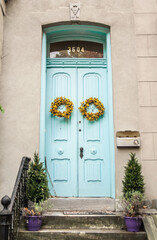 fall door in the town