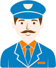 Cartoon character of a police officer
