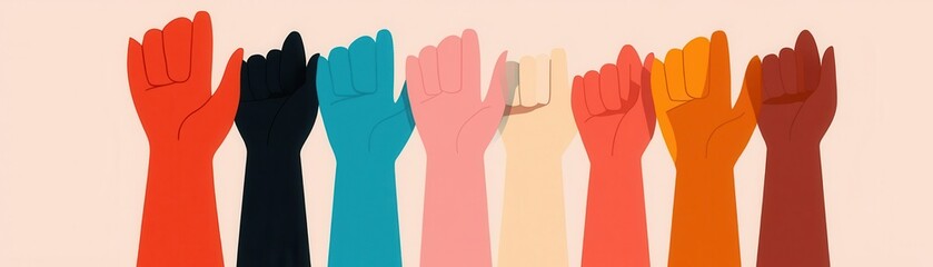 Worldwide unity, driven by fairness and global tolerance, flat design illustration