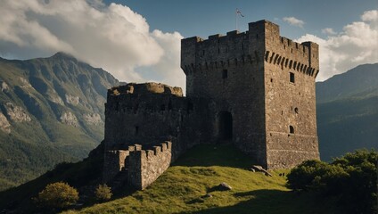 An enchanting archer tower hidden in a magical landscape