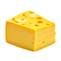 Monterey Jack isolated on Transparent background