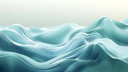 Fototapeta premium Abstract Blue Wavy Landscape with Subtle Texture