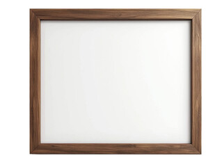 A simple wooden picture frame showcases a blank canvas, ideal for artistic expression or personal photos.