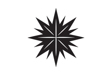 Obraz premium A bold geometric black star symbol 40.eps