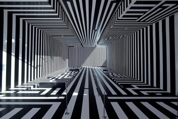 Optical Illusion Maze A complex maze that plays with perspective