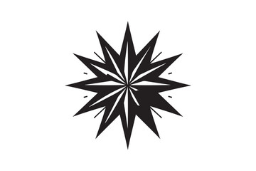 Obraz premium A bold geometric black star symbol 53.eps